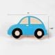 Handcrafted Pine Wood Blue Car Knob